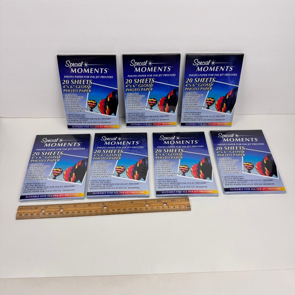 7 Boxes Sealed Special Moments 4x6 inch Photo Paper for Ink Jet Printer Glossy